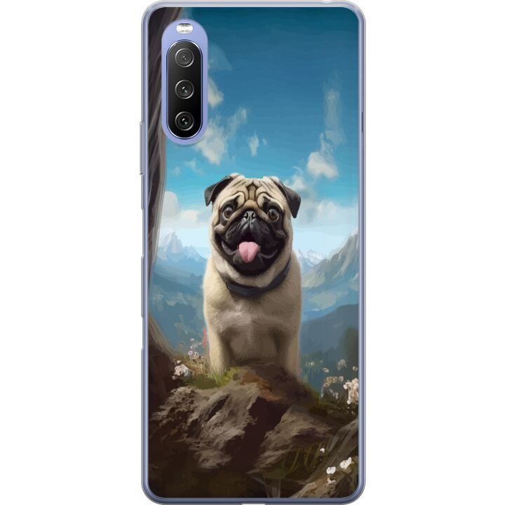 Mobilcover til Sony Xperia 10 III Lite med Glad Hund motiv i gruppen SMARTPHONES & TABLETS / Mobil Beskyttelse / Sony hos TP E-commerce Nordic AB (A60974)