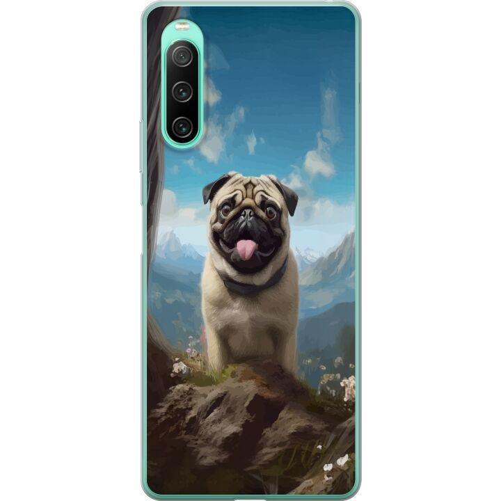 Mobilcover til Sony Xperia 10 IV med Glad Hund motiv i gruppen SMARTPHONES & TABLETS / Mobil Beskyttelse / Sony hos TP E-commerce Nordic AB (A61028)