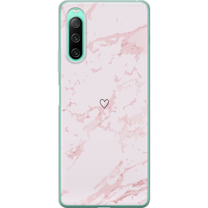 Mobilcover til Sony Xperia 10 IV med Rosa Hjerte motiv i gruppen SMARTPHONES & TABLETS / Mobil Beskyttelse / Sony hos TP E-commerce Nordic AB (A61033)