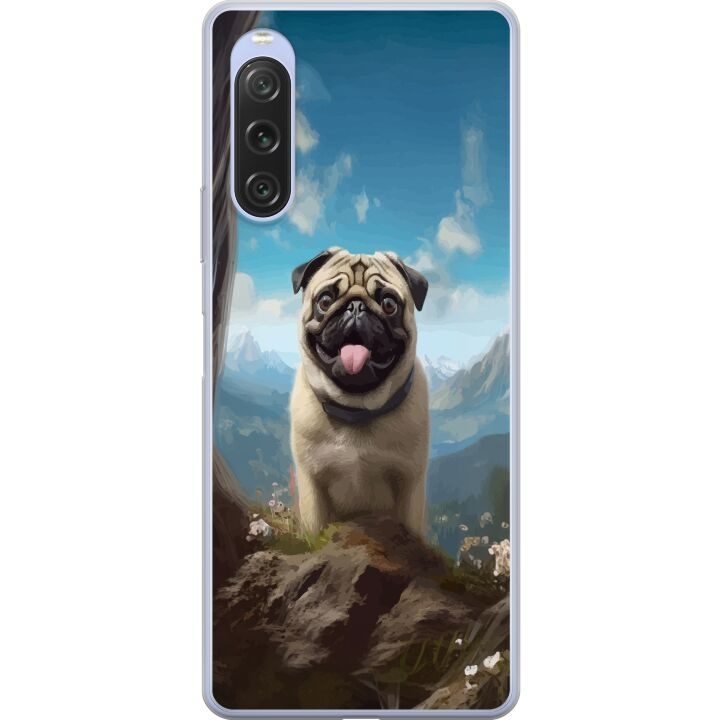 Mobilcover til Sony Xperia 10 V med Glad Hund motiv i gruppen SMARTPHONES & TABLETS / Mobil Beskyttelse / Sony hos TP E-commerce Nordic AB (A61082)