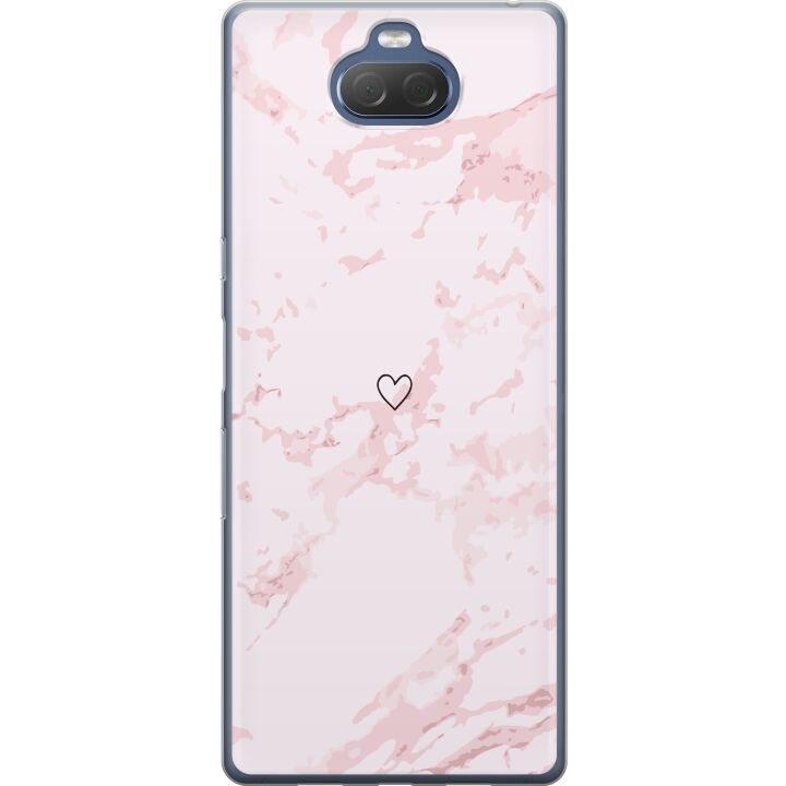 Mobilcover til Sony Xperia 10 Plus med Rosa Hjerte motiv i gruppen SMARTPHONES & TABLETS / Mobil Beskyttelse / Sony hos TP E-commerce Nordic AB (A61141)