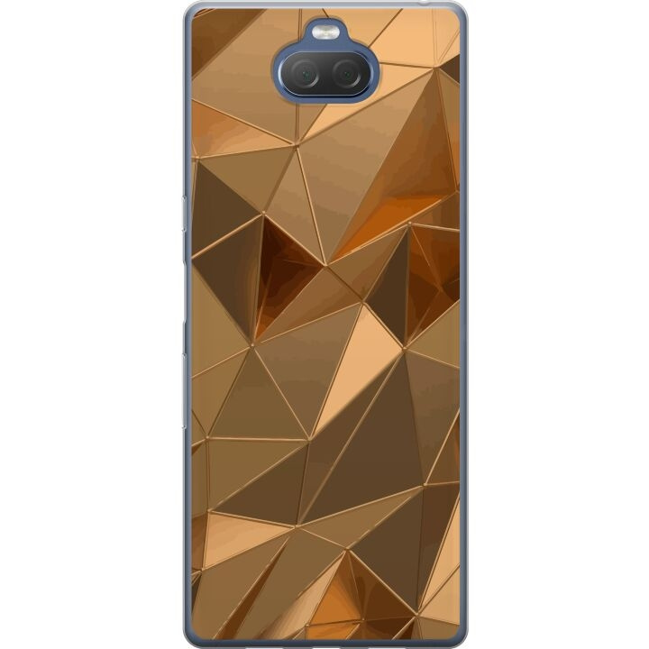 Mobilcover til Sony Xperia 10 Plus med 3D Guld motiv i gruppen SMARTPHONES & TABLETS / Mobil Beskyttelse / Sony hos TP E-commerce Nordic AB (A61142)