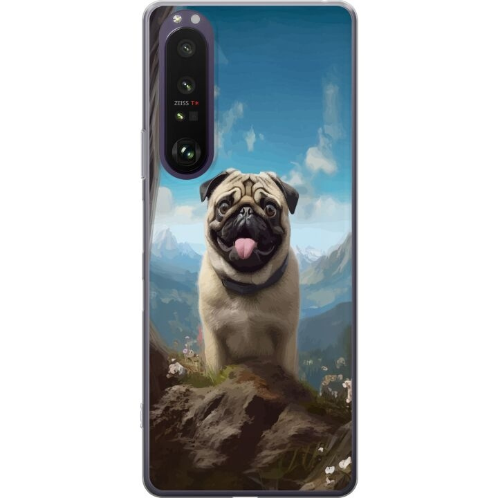 Mobilcover til Sony Xperia 1 III med Glad Hund motiv i gruppen SMARTPHONES & TABLETS / Mobil Beskyttelse / Sony hos TP E-commerce Nordic AB (A61217)