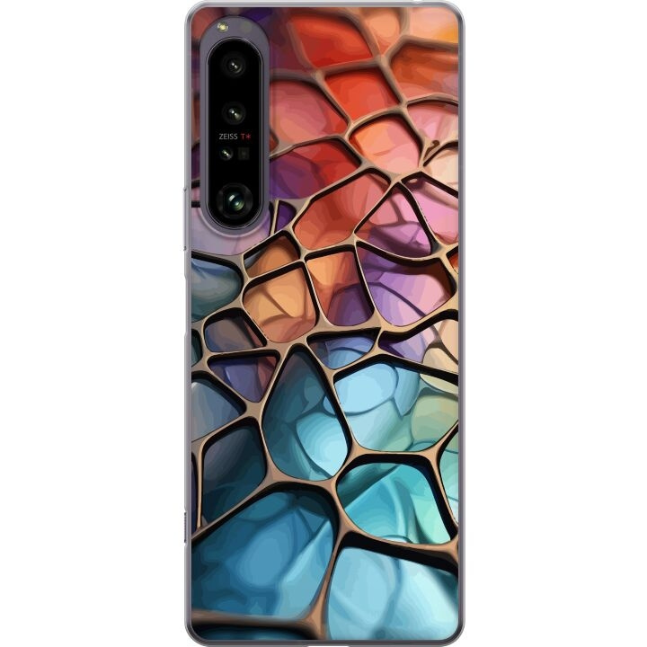 Mobilcover til Sony Xperia 1 IV med Metallict mønster motiv i gruppen SMARTPHONES & TABLETS / Mobil Beskyttelse / Sony hos TP E-commerce Nordic AB (A61263)