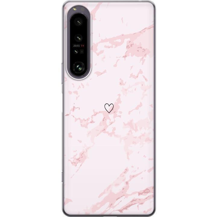 Mobilcover til Sony Xperia 1 IV med Rosa Hjerte motiv i gruppen SMARTPHONES & TABLETS / Mobil Beskyttelse / Sony hos TP E-commerce Nordic AB (A61276)