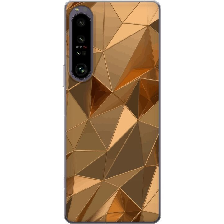 Mobilcover til Sony Xperia 1 IV med 3D Guld motiv i gruppen SMARTPHONES & TABLETS / Mobil Beskyttelse / Sony hos TP E-commerce Nordic AB (A61277)