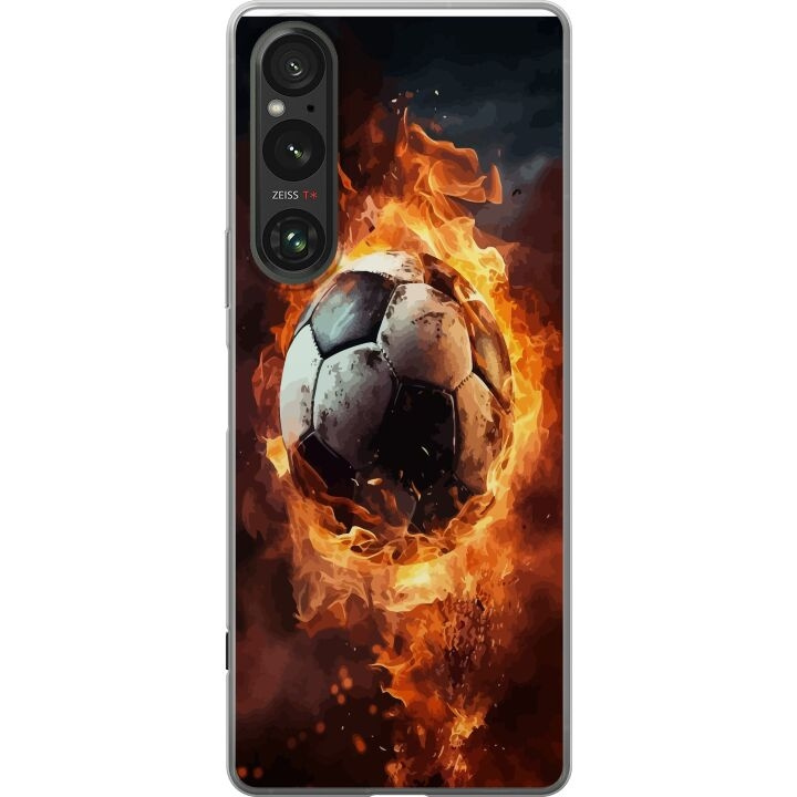 Mobilcover til Sony Xperia 1 V med Fodbold motiv i gruppen SMARTPHONES & TABLETS / Mobil Beskyttelse / Sony hos TP E-commerce Nordic AB (A61328)