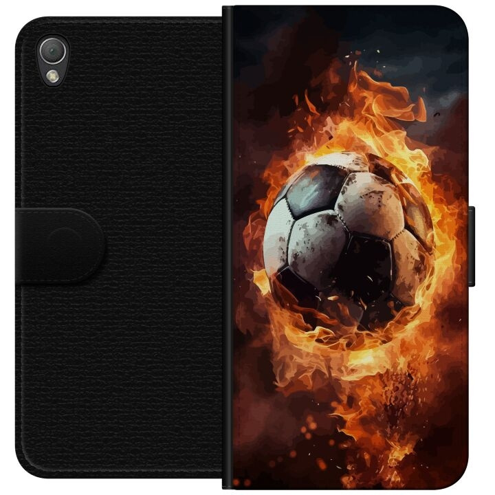 Tegnebogsetui til Sony Xperia Z3 med Fodbold motiv i gruppen SMARTPHONES & TABLETS / Mobil Beskyttelse / Sony hos TP E-commerce Nordic AB (A61760)