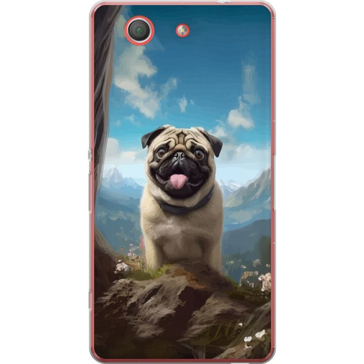 Mobilcover til Sony Xperia Z3 Compact med Glad Hund motiv i gruppen SMARTPHONES & TABLETS / Mobil Beskyttelse / Sony hos TP E-commerce Nordic AB (A61784)