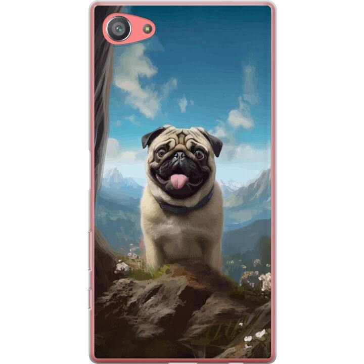 Mobilcover til Sony Xperia Z5 Compact med Glad Hund motiv i gruppen SMARTPHONES & TABLETS / Mobil Beskyttelse / Sony hos TP E-commerce Nordic AB (A61811)