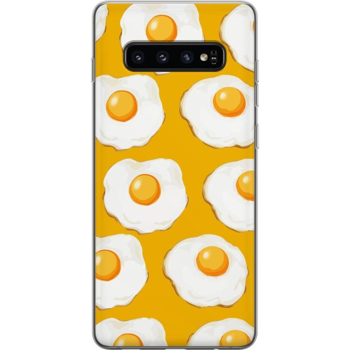 Mobilcover til Samsung Galaxy S10 med Stegt æg motiv i gruppen SMARTPHONES & TABLETS / Mobil Beskyttelse / Samsung hos TP E-commerce Nordic AB (A61849)