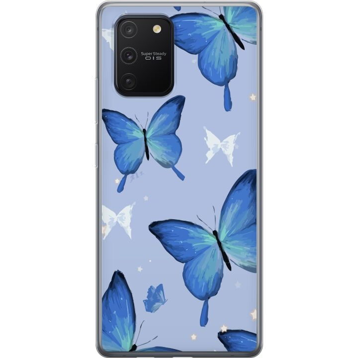 Mobilcover til Samsung Galaxy S10 Lite med Blå sommerfugle motiv i gruppen SMARTPHONES & TABLETS / Mobil Beskyttelse / Samsung hos TP E-commerce Nordic AB (A61971)