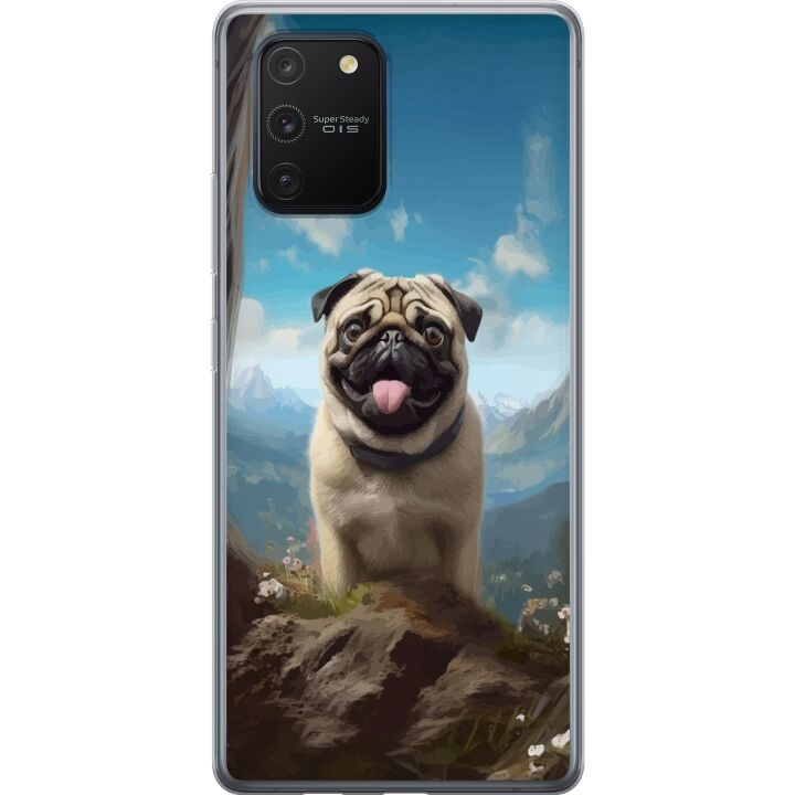 Mobilcover til Samsung Galaxy S10 Lite med Glad Hund motiv i gruppen SMARTPHONES & TABLETS / Mobil Beskyttelse / Samsung hos TP E-commerce Nordic AB (A61973)