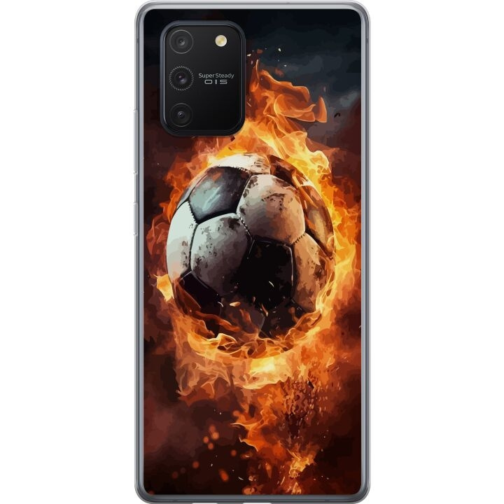 Mobilcover til Samsung Galaxy S10 Lite med Fodbold motiv i gruppen SMARTPHONES & TABLETS / Mobil Beskyttelse / Samsung hos TP E-commerce Nordic AB (A61976)