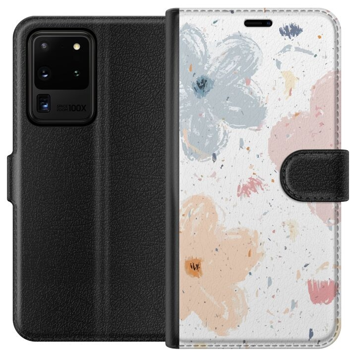 Tegnebogsetui til Samsung Galaxy S20 Ultra med Blomster motiv i gruppen SMARTPHONES & TABLETS / Mobil Beskyttelse / Samsung hos TP E-commerce Nordic AB (A62210)