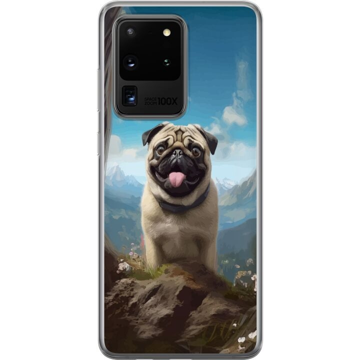 Mobilcover til Samsung Galaxy S20 Ultra med Glad Hund motiv i gruppen SMARTPHONES & TABLETS / Mobil Beskyttelse / Samsung hos TP E-commerce Nordic AB (A62243)