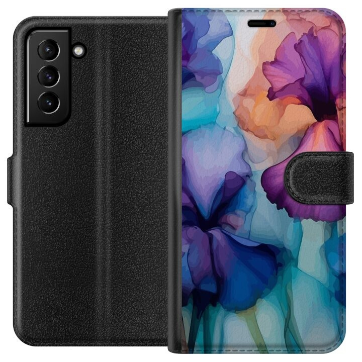 Tegnebogsetui til Samsung Galaxy S21+ 5G med Magiske blomster motiv i gruppen SMARTPHONES & TABLETS / Mobil Beskyttelse / Samsung hos TP E-commerce Nordic AB (A62363)