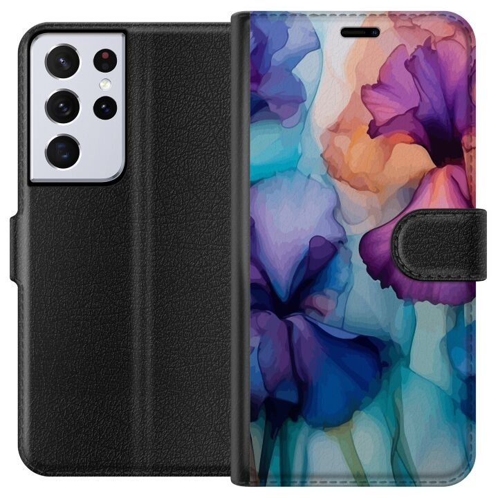 Tegnebogsetui til Samsung Galaxy S21 Ultra 5G med Magiske blomster motiv i gruppen SMARTPHONES & TABLETS / Mobil Beskyttelse / Samsung hos TP E-commerce Nordic AB (A62417)