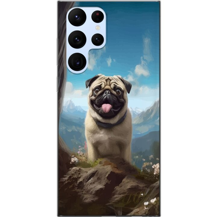 Mobilcover til Samsung Galaxy S22 Ultra 5G med Glad Hund motiv i gruppen SMARTPHONES & TABLETS / Mobil Beskyttelse / Samsung hos TP E-commerce Nordic AB (A62621)