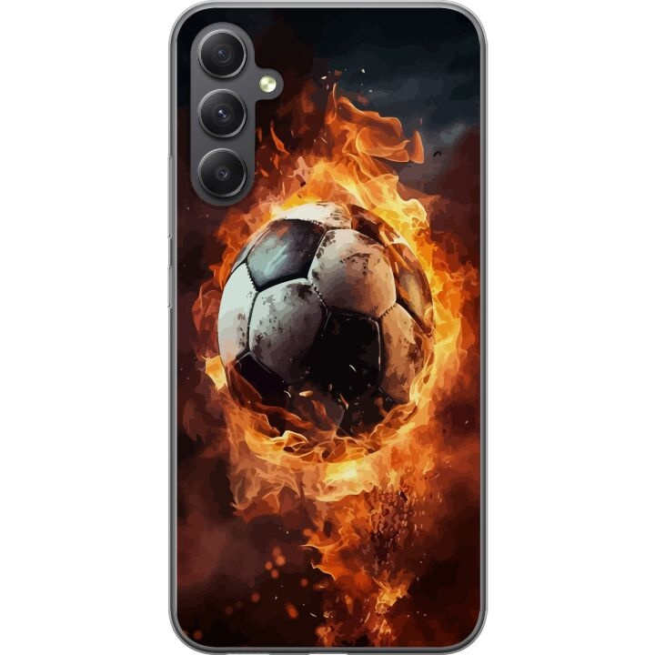 Mobilcover til Samsung Galaxy S23 FE med Fodbold motiv i gruppen SMARTPHONES & TABLETS / Mobil Beskyttelse / Samsung hos TP E-commerce Nordic AB (A62732)