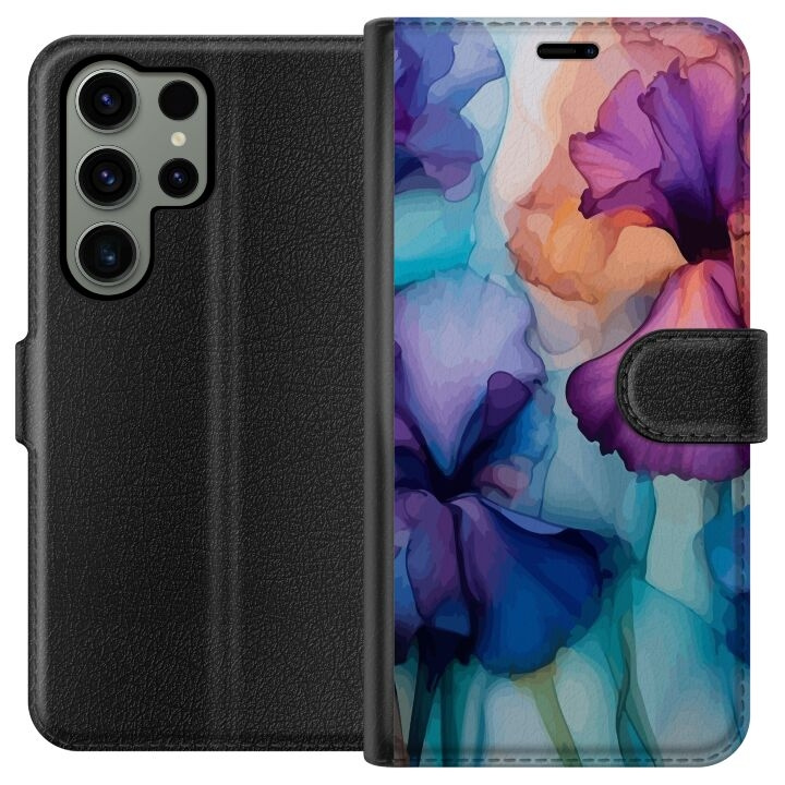 Tegnebogsetui til Samsung Galaxy S23 Ultra med Magiske blomster motiv i gruppen SMARTPHONES & TABLETS / Mobil Beskyttelse / Samsung hos TP E-commerce Nordic AB (A62795)