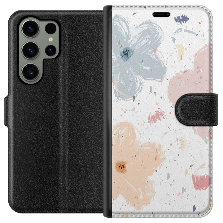 Tegnebogsetui til Samsung Galaxy S23 Ultra med Blomster motiv i gruppen SMARTPHONES & TABLETS / Mobil Beskyttelse / Samsung hos TP E-commerce Nordic AB (A62804)