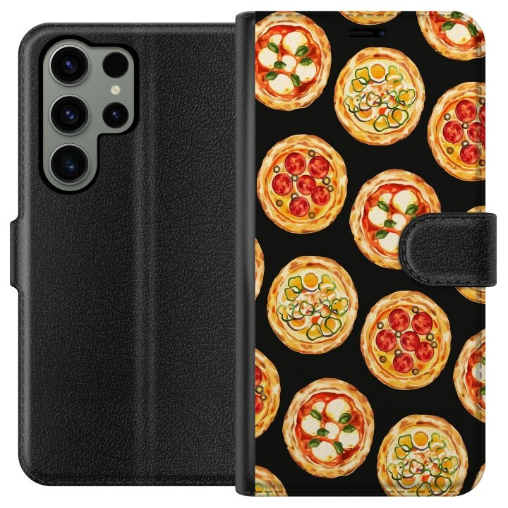 Tegnebogsetui til Samsung Galaxy S23 Ultra med Pizza motiv i gruppen SMARTPHONES & TABLETS / Mobil Beskyttelse / Samsung hos TP E-commerce Nordic AB (A62805)