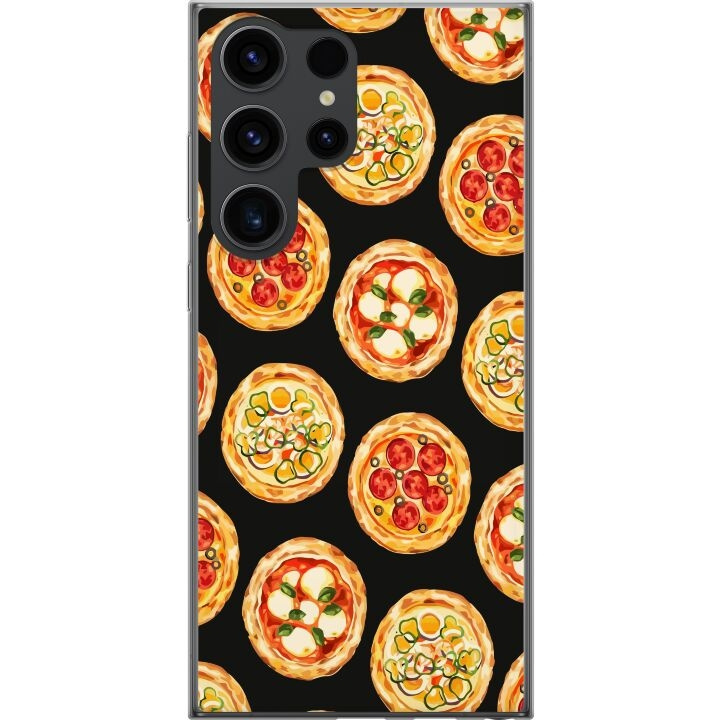 Mobilcover til Samsung Galaxy S24 Ultra med Pizza motiv i gruppen SMARTPHONES & TABLETS / Mobil Beskyttelse / Samsung hos TP E-commerce Nordic AB (A62994)