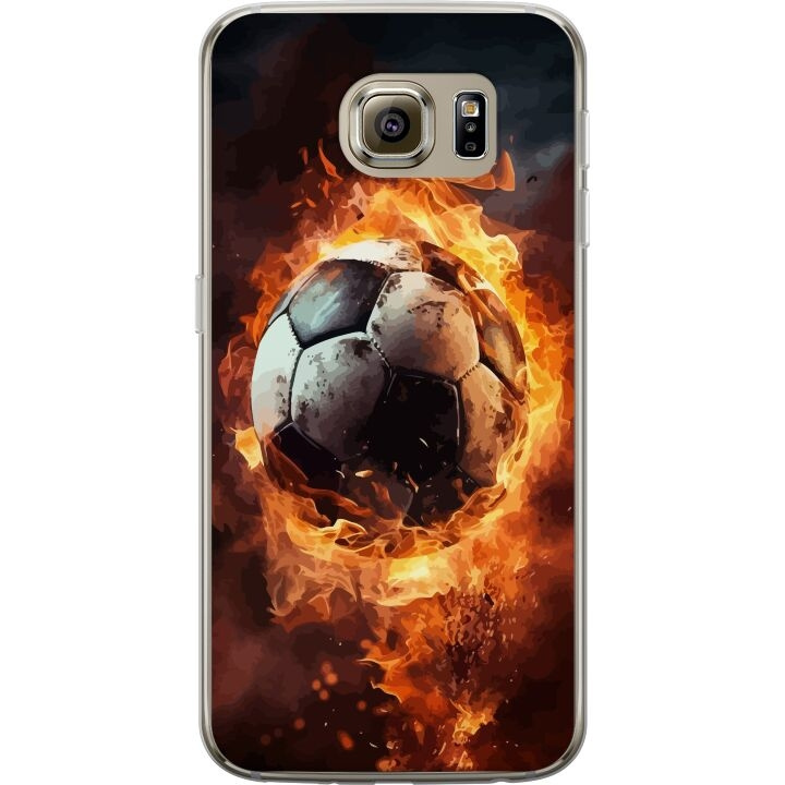 Mobilcover til Samsung Galaxy S6 med Fodbold motiv i gruppen SMARTPHONES & TABLETS / Mobil Beskyttelse / Samsung hos TP E-commerce Nordic AB (A63029)