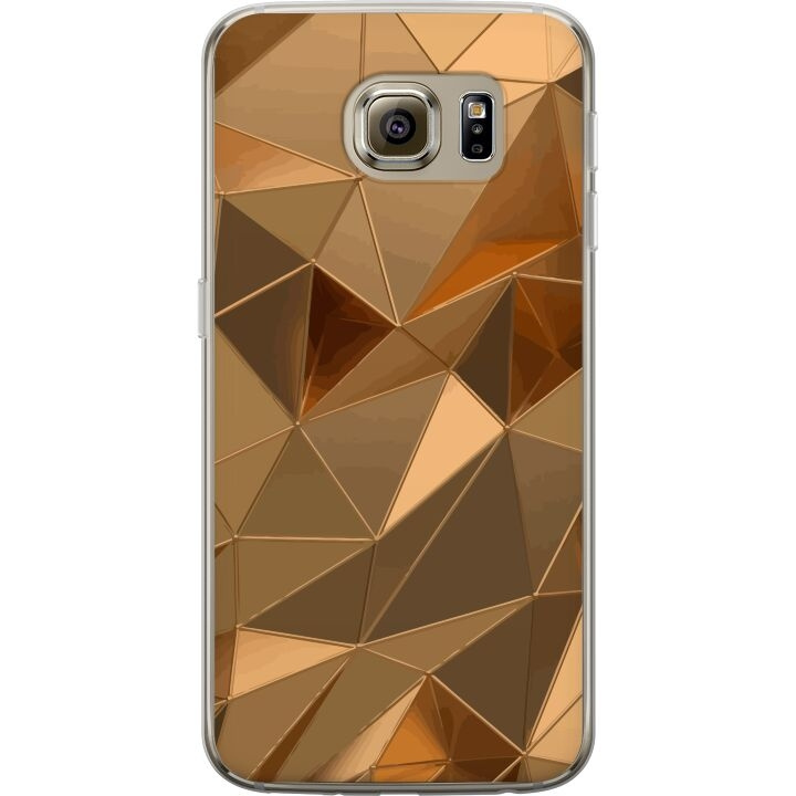 Mobilcover til Samsung Galaxy S6 med 3D Guld motiv i gruppen SMARTPHONES & TABLETS / Mobil Beskyttelse / Samsung hos TP E-commerce Nordic AB (A63032)