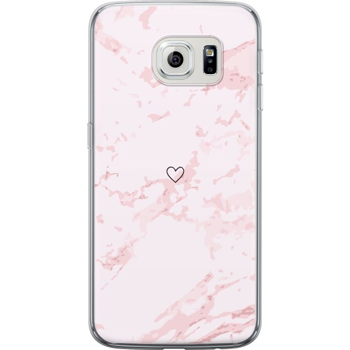 Mobilcover til Samsung Galaxy S6 edge med Rosa Hjerte motiv i gruppen SMARTPHONES & TABLETS / Mobil Beskyttelse / Samsung hos TP E-commerce Nordic AB (A63058)