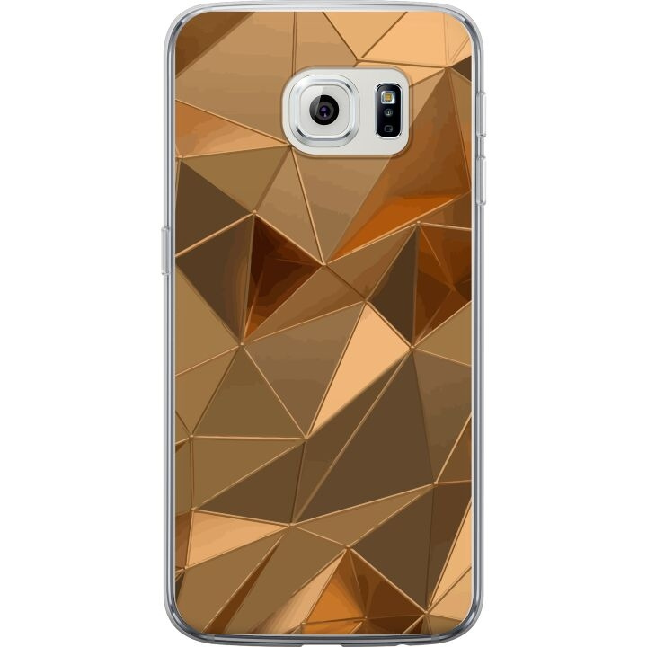 Mobilcover til Samsung Galaxy S6 edge med 3D Guld motiv i gruppen SMARTPHONES & TABLETS / Mobil Beskyttelse / Samsung hos TP E-commerce Nordic AB (A63059)