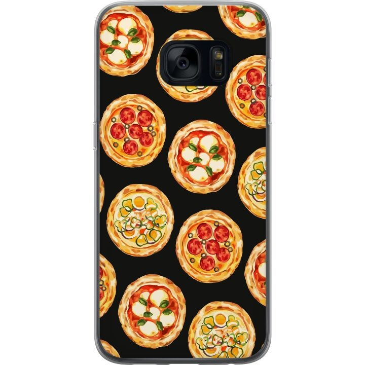 Mobilcover til Samsung Galaxy S7 med Pizza motiv i gruppen SMARTPHONES & TABLETS / Mobil Beskyttelse / Samsung hos TP E-commerce Nordic AB (A63102)