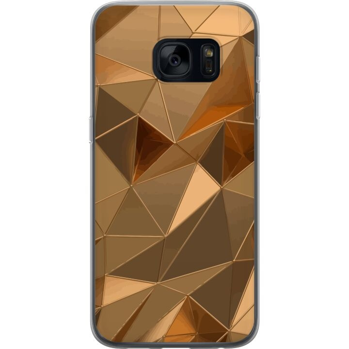 Mobilcover til Samsung Galaxy S7 med 3D Guld motiv i gruppen SMARTPHONES & TABLETS / Mobil Beskyttelse / Samsung hos TP E-commerce Nordic AB (A63113)