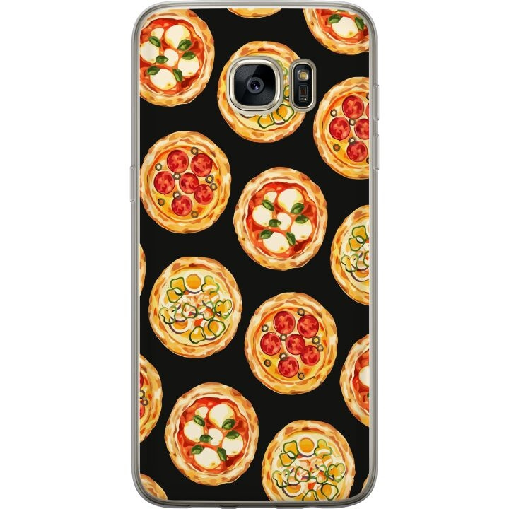 Mobilcover til Samsung Galaxy S7 edge med Pizza motiv i gruppen SMARTPHONES & TABLETS / Mobil Beskyttelse / Samsung hos TP E-commerce Nordic AB (A63129)