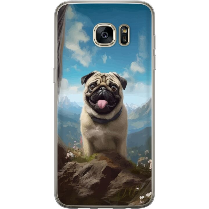 Mobilcover til Samsung Galaxy S7 edge med Glad Hund motiv i gruppen SMARTPHONES & TABLETS / Mobil Beskyttelse / Samsung hos TP E-commerce Nordic AB (A63134)