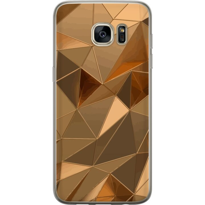 Mobilcover til Samsung Galaxy S7 edge med 3D Guld motiv i gruppen SMARTPHONES & TABLETS / Mobil Beskyttelse / Samsung hos TP E-commerce Nordic AB (A63140)