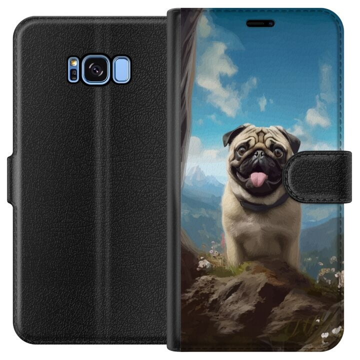 Tegnebogsetui til Samsung Galaxy S8 med Glad Hund motiv i gruppen SMARTPHONES & TABLETS / Mobil Beskyttelse / Samsung hos TP E-commerce Nordic AB (A63161)