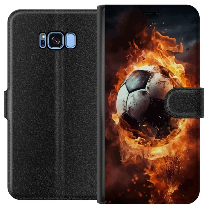 Tegnebogsetui til Samsung Galaxy S8 med Fodbold motiv i gruppen SMARTPHONES & TABLETS / Mobil Beskyttelse / Samsung hos TP E-commerce Nordic AB (A63164)