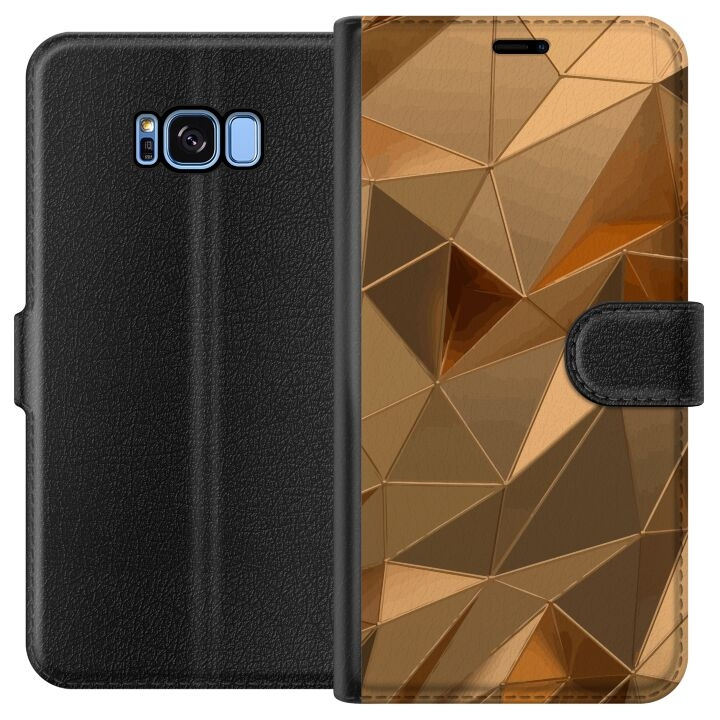 Tegnebogsetui til Samsung Galaxy S8 med 3D Guld motiv i gruppen SMARTPHONES & TABLETS / Mobil Beskyttelse / Samsung hos TP E-commerce Nordic AB (A63167)