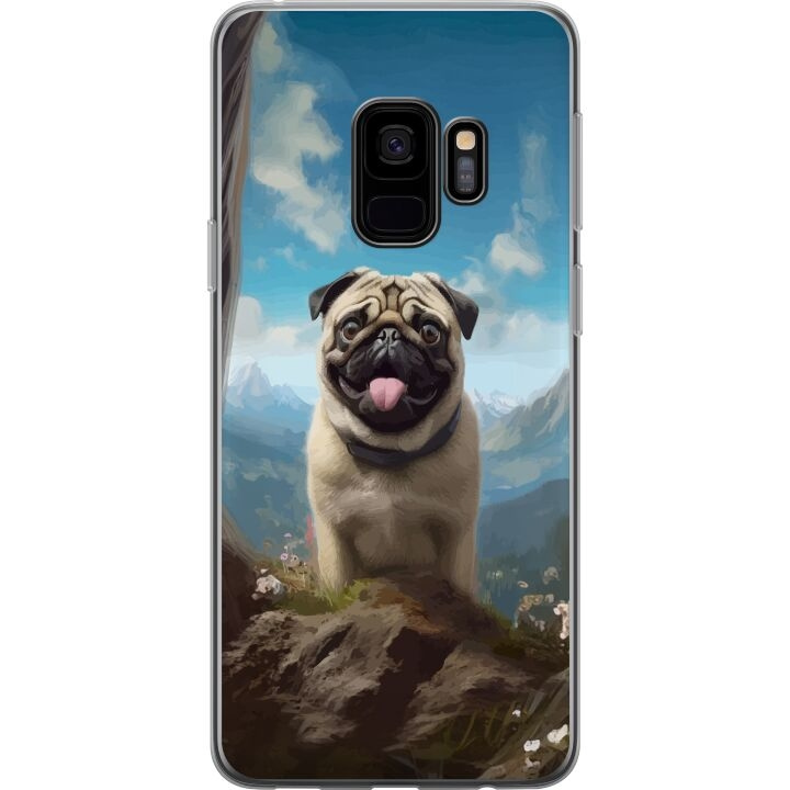 Mobilcover til Samsung Galaxy S9 med Glad Hund motiv i gruppen SMARTPHONES & TABLETS / Mobil Beskyttelse / Samsung hos TP E-commerce Nordic AB (A63269)