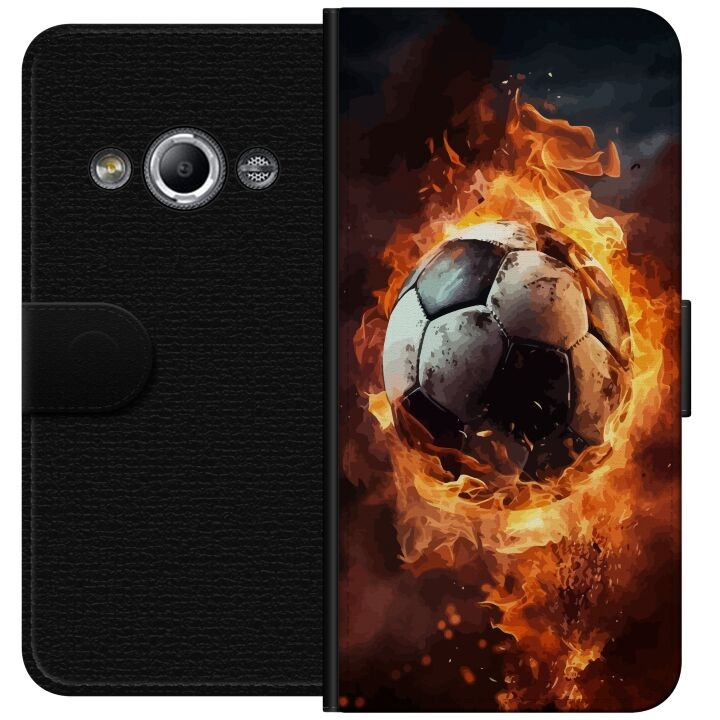 Tegnebogsetui til Samsung Galaxy Xcover 3 med Fodbold motiv i gruppen SMARTPHONES & TABLETS / Mobil Beskyttelse / Samsung hos TP E-commerce Nordic AB (A63353)