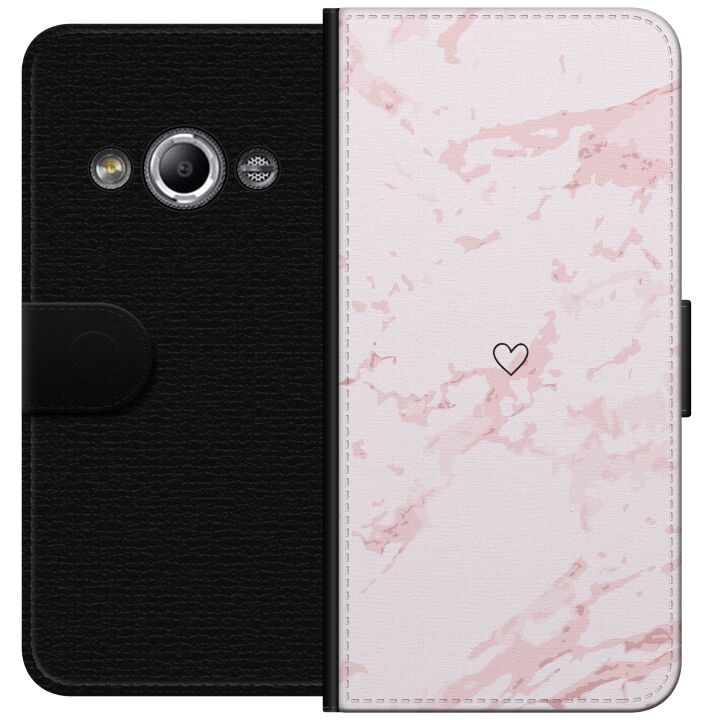 Tegnebogsetui til Samsung Galaxy Xcover 3 med Rosa Hjerte motiv i gruppen SMARTPHONES & TABLETS / Mobil Beskyttelse / Samsung hos TP E-commerce Nordic AB (A63355)