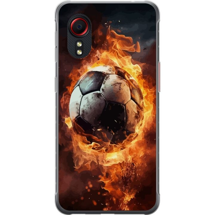 Mobilcover til Samsung Galaxy Xcover 5 med Fodbold motiv i gruppen SMARTPHONES & TABLETS / Mobil Beskyttelse / Samsung hos TP E-commerce Nordic AB (A63461)