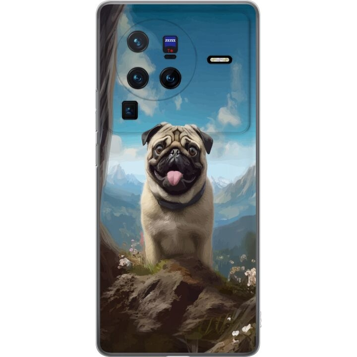 Mobilcover til vivo X80 Pro med Glad Hund motiv i gruppen SMARTPHONES & TABLETS / Mobil Beskyttelse / vivo hos TP E-commerce Nordic AB (A63701)