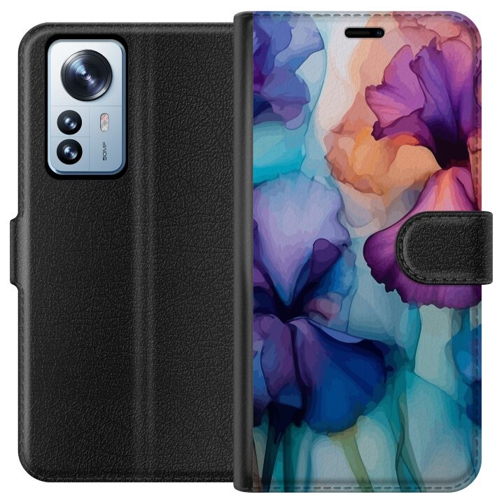 Tegnebogsetui til Xiaomi 12 Pro med Magiske blomster motiv i gruppen SMARTPHONES & TABLETS / Mobil Beskyttelse / Xiaomi hos TP E-commerce Nordic AB (A63902)