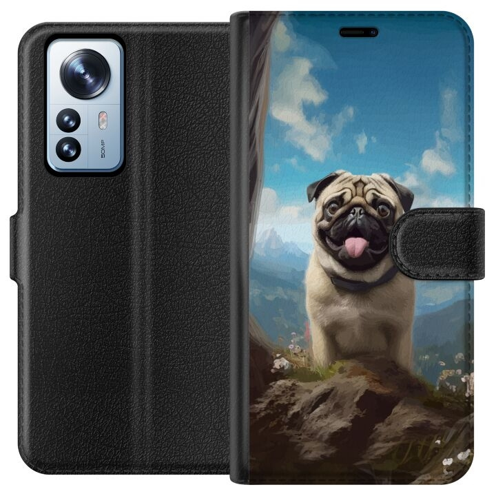 Tegnebogsetui til Xiaomi 12 Pro med Glad Hund motiv i gruppen SMARTPHONES & TABLETS / Mobil Beskyttelse / Xiaomi hos TP E-commerce Nordic AB (A63917)