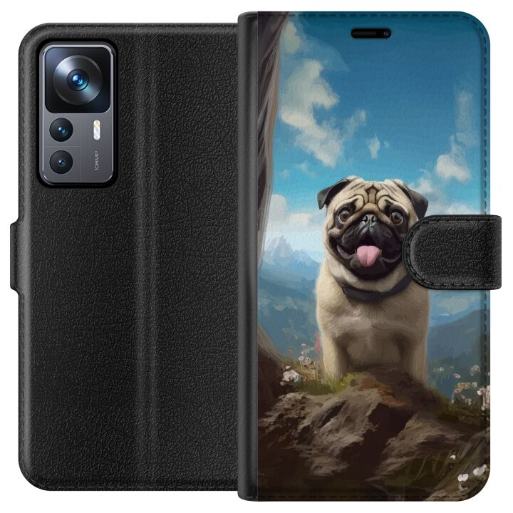 Tegnebogsetui til Xiaomi 12T Pro med Glad Hund motiv i gruppen SMARTPHONES & TABLETS / Mobil Beskyttelse / Xiaomi hos TP E-commerce Nordic AB (A64025)