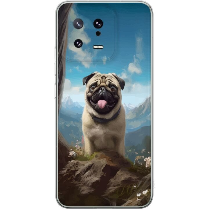 Mobilcover til Xiaomi 13 med Glad Hund motiv i gruppen SMARTPHONES & TABLETS / Mobil Beskyttelse / Xiaomi hos TP E-commerce Nordic AB (A64106)