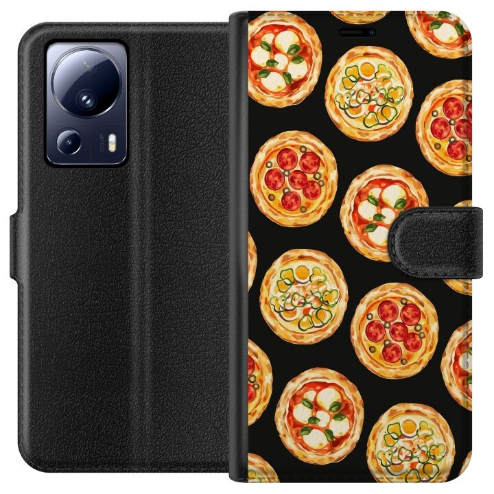 Tegnebogsetui til Xiaomi 13 Lite med Pizza motiv i gruppen SMARTPHONES & TABLETS / Mobil Beskyttelse / Xiaomi hos TP E-commerce Nordic AB (A64128)